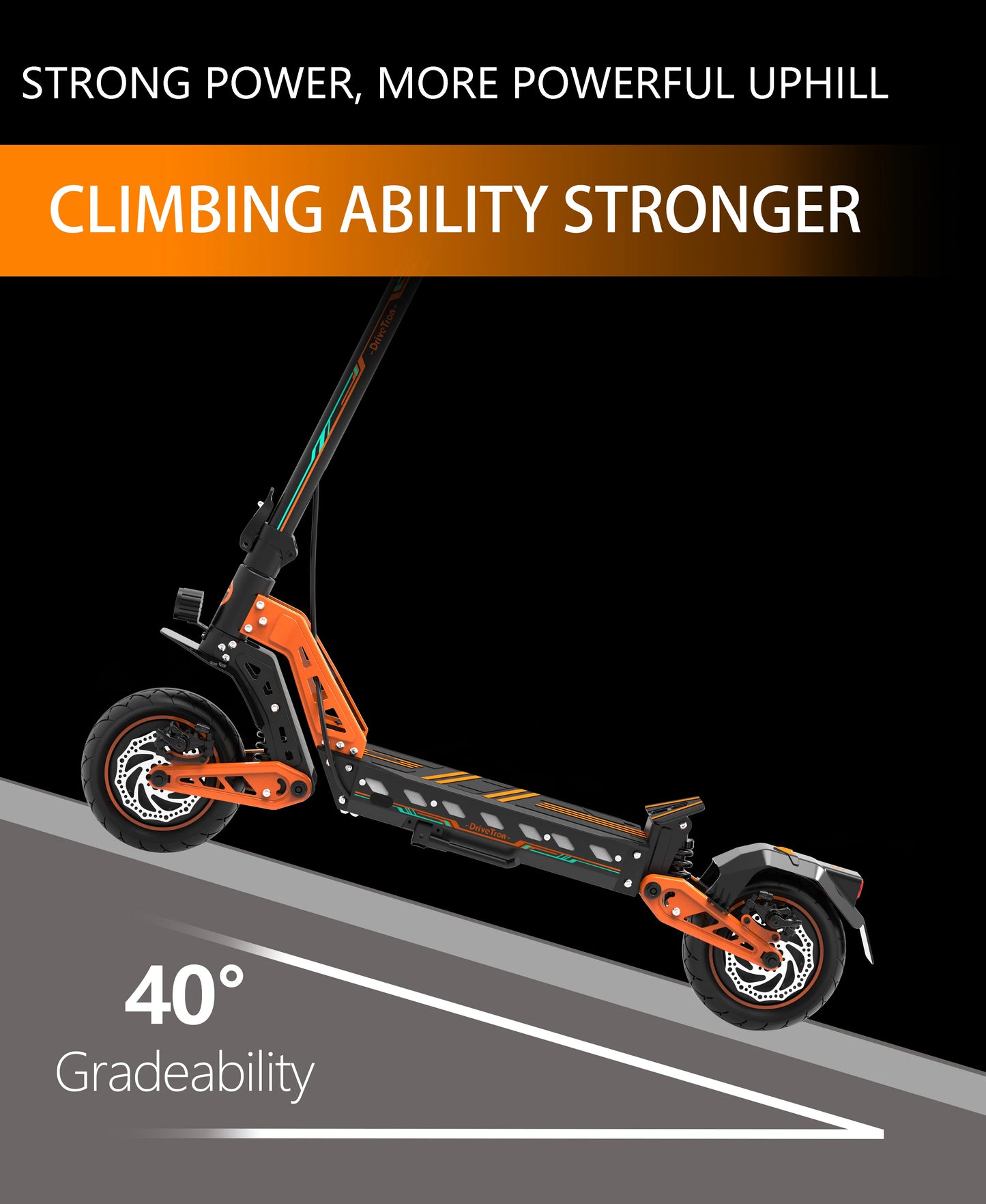 Dual Motor 43mph 70kmh Double Absorber Brake Powerful Off-road Adult Double Motor Big 52V 10inch Tires Electric Scooter