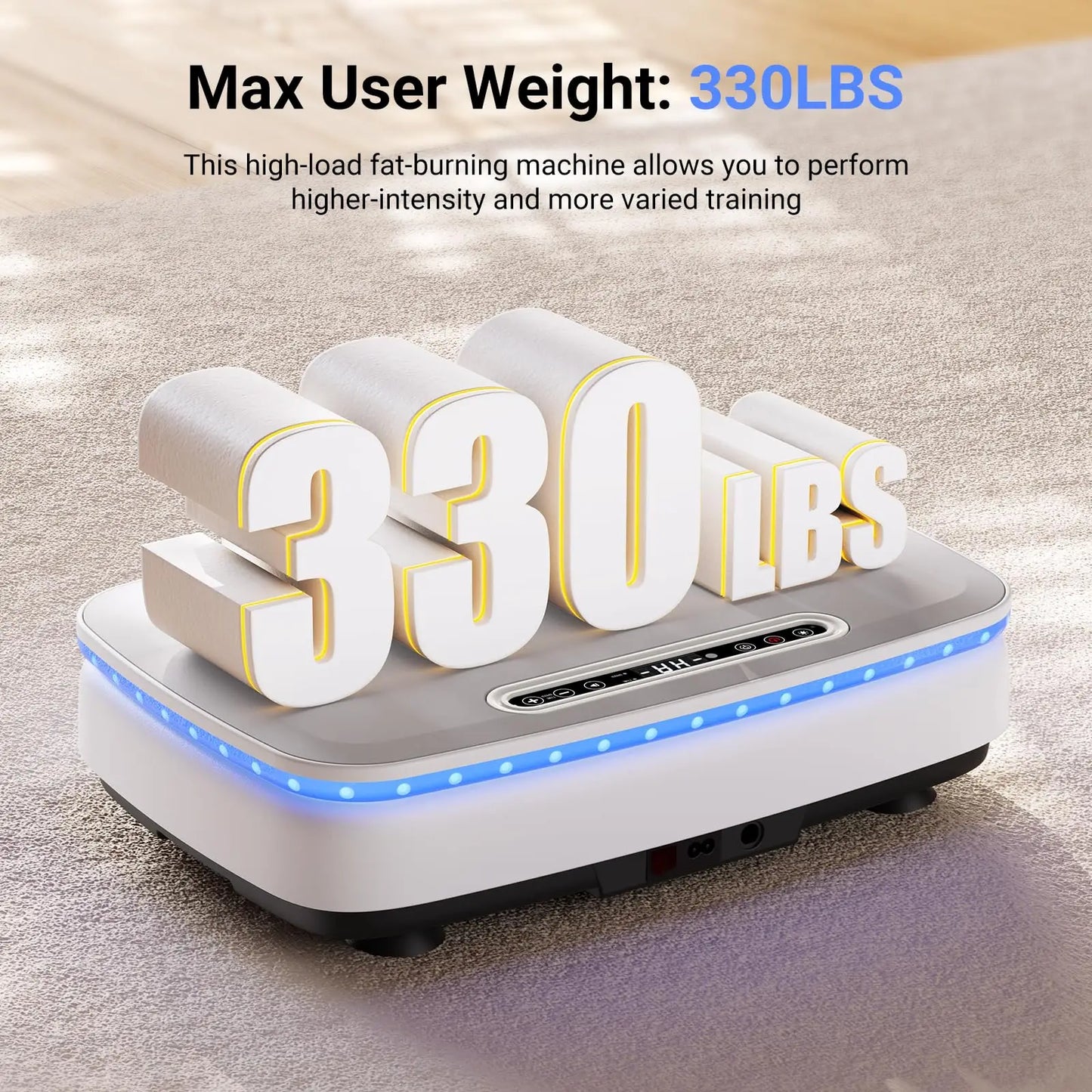 Vibration Plate Exercise Machine with Light Whole Body Workout Power Vibrate Platform Vibration Plate Lymphatic Drainage