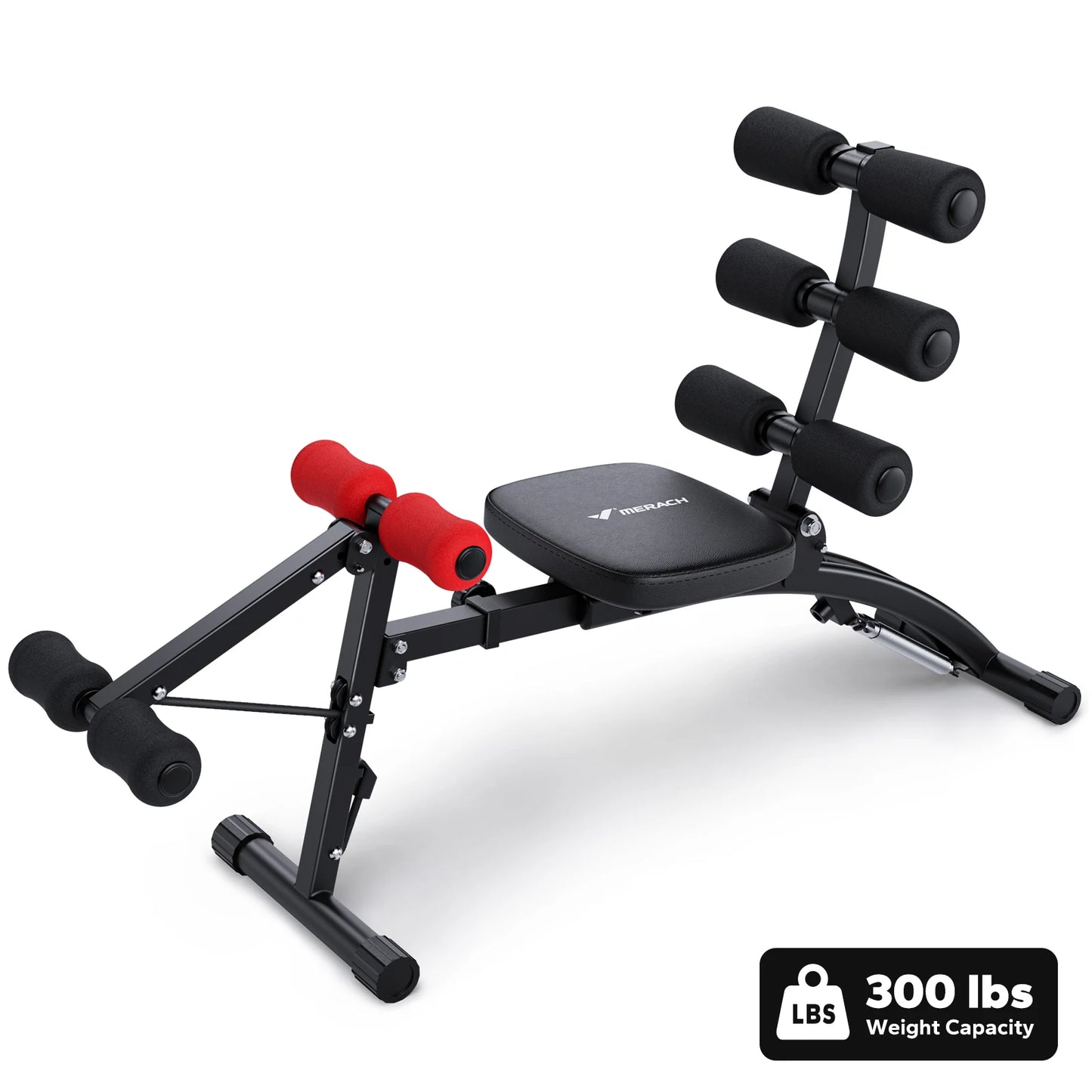 Ab Machine Multi-Functional Adjustable Ab Trainer Workout Bench for Home Gym Sit Up Machine for Abdominal Exercise Chair