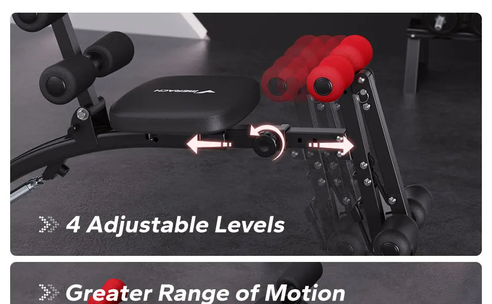 Ab Machine Multi-Functional Adjustable Ab Trainer Workout Bench for Home Gym Sit Up Machine for Abdominal Exercise Chair