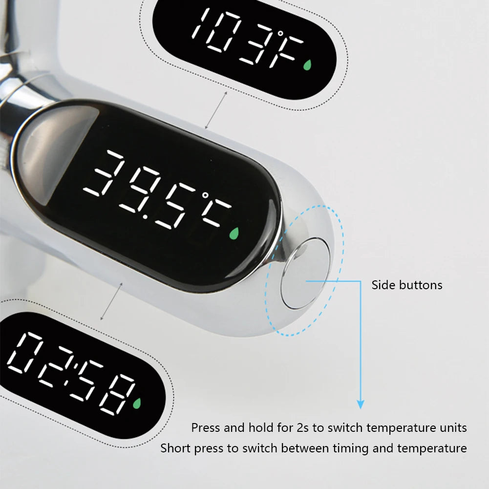Baby Bath Water Temperature Monitor 360 Degree Rotate Electronic Water Thermometer Water Temperature Meter for Bathroom Shower
