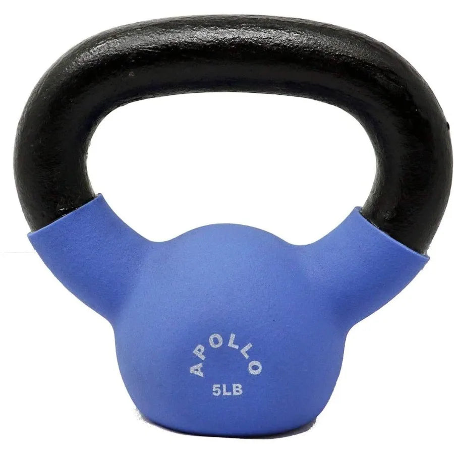 1Piece Neoprene Coated Solid Cast Iron Kettlebell for Strength Training and Functional Fitness Workouts Durable and NonSlip Sur