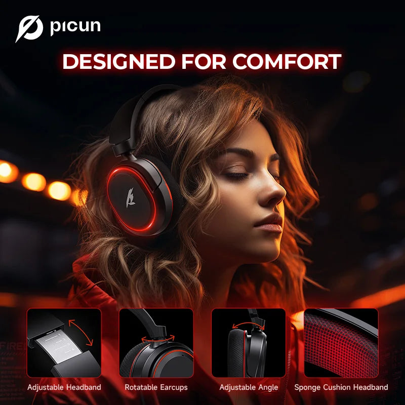 G2 2.4G Wireless Gaming Headset Bluetooth Headphones 5ms Low Latency 7.1 Surround ENC Mic For PC PS4 PS5 Phone Switch