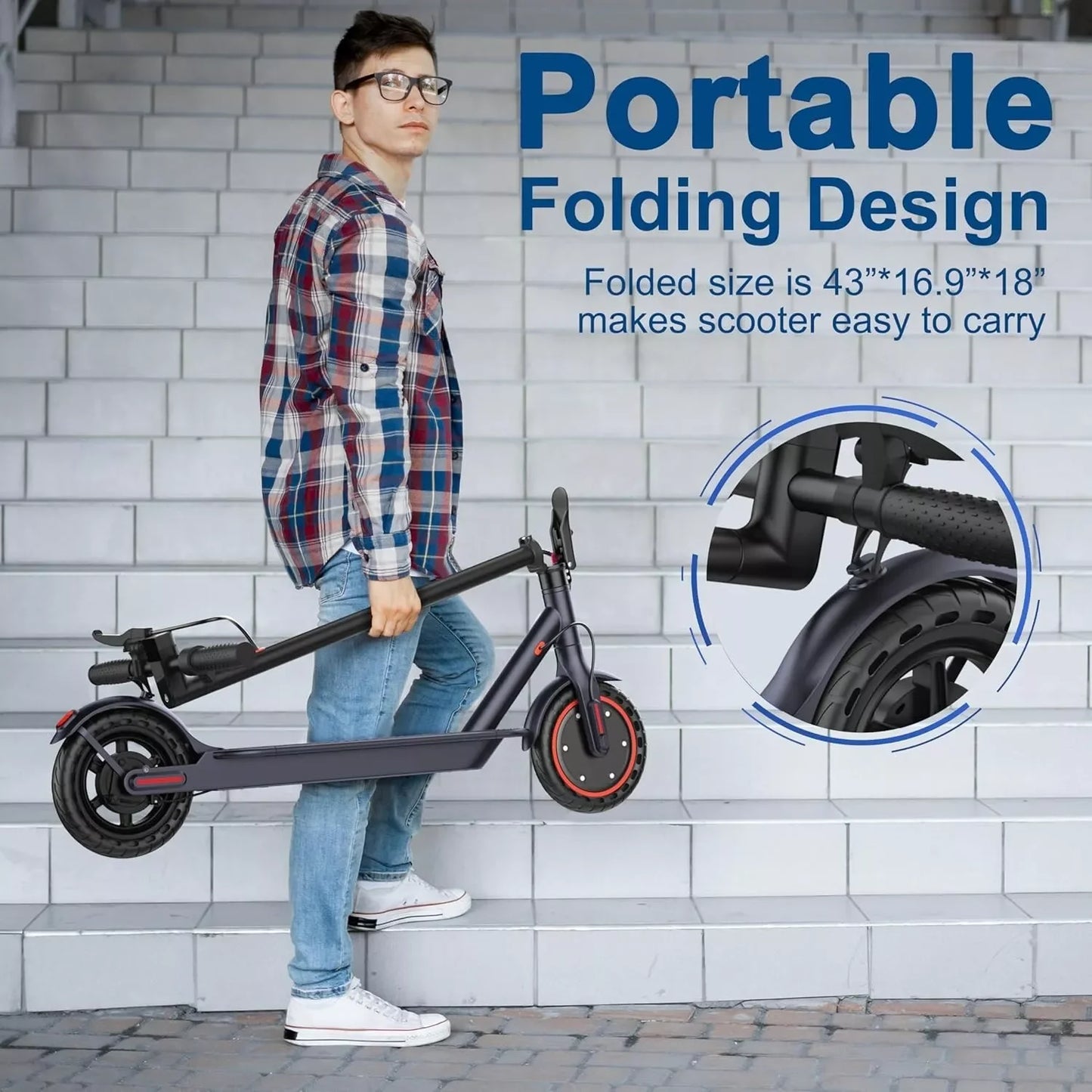 LADPED LP60 Electric Scooter 350W 19mph Max Speed 8.5inch tire Folding Electric Scooter 16miles Max Range for Adult