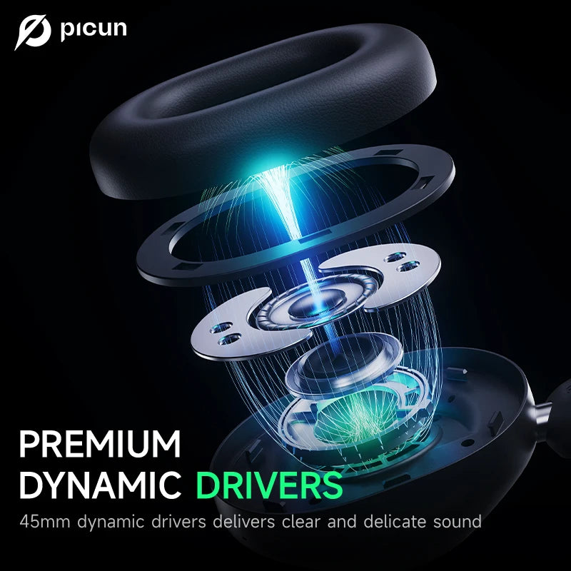 Active Noise Cancelling Bluetooth Headset Hi-Res ANC Head Tracking 3D Audio Wireless Headphones APP Control Low Latency