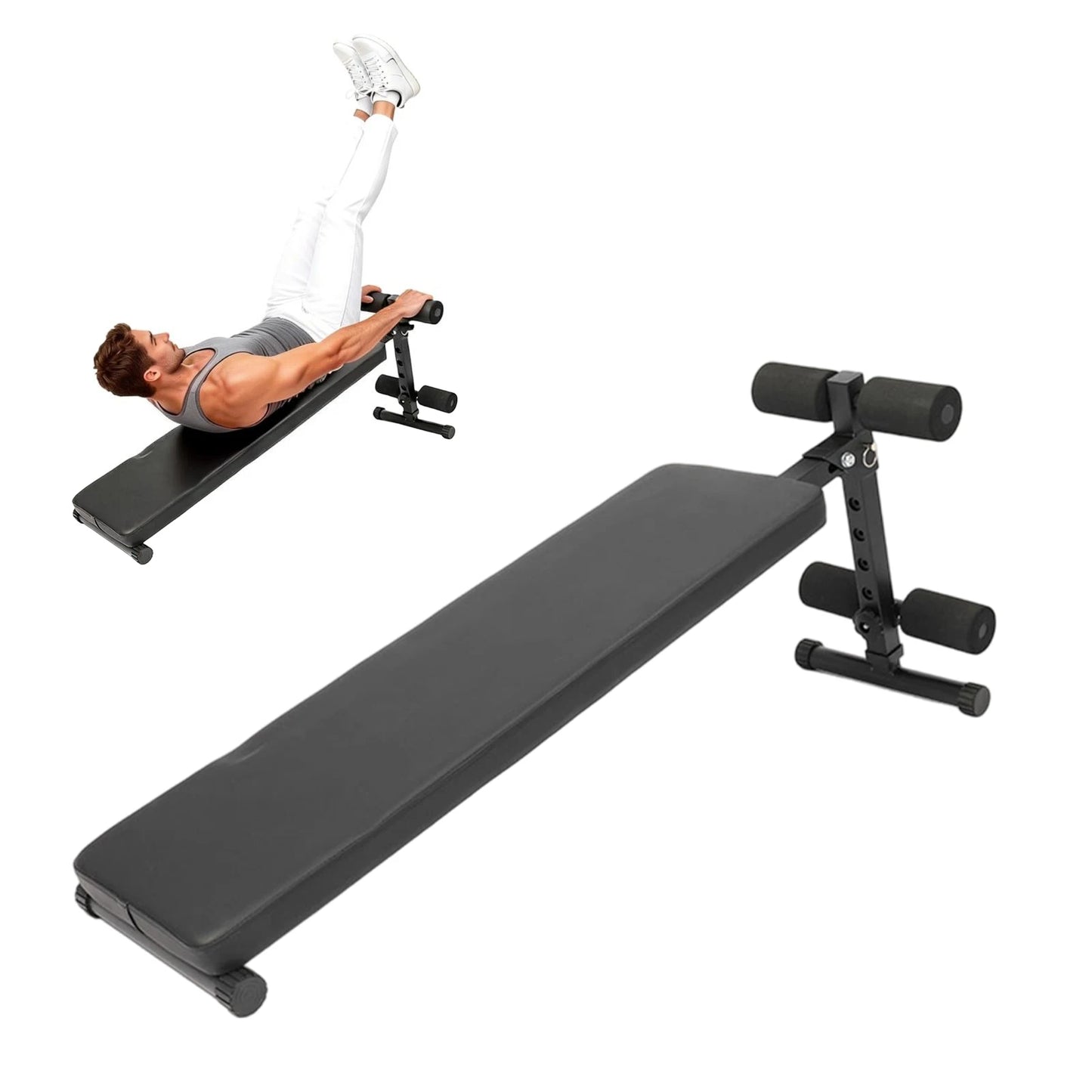 Sit-Up Bench, Folding Adjustable Workout Bench for Ab Exercise,Easy Assembled,Weight Capacity 220 LBS for Home Gym Exercise