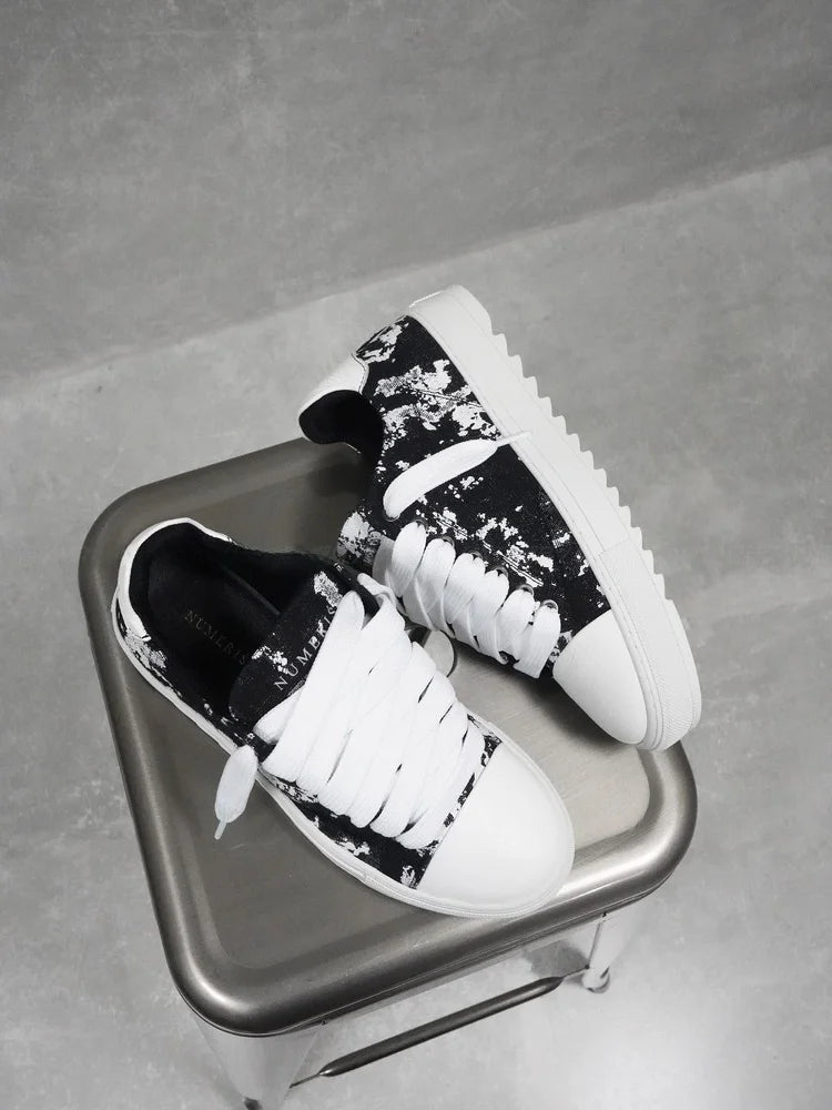 Faionable Low-Top Numeris Sneakers Heightening Casual Sports White Board oes for Couples Lightweight Rubber Outsole