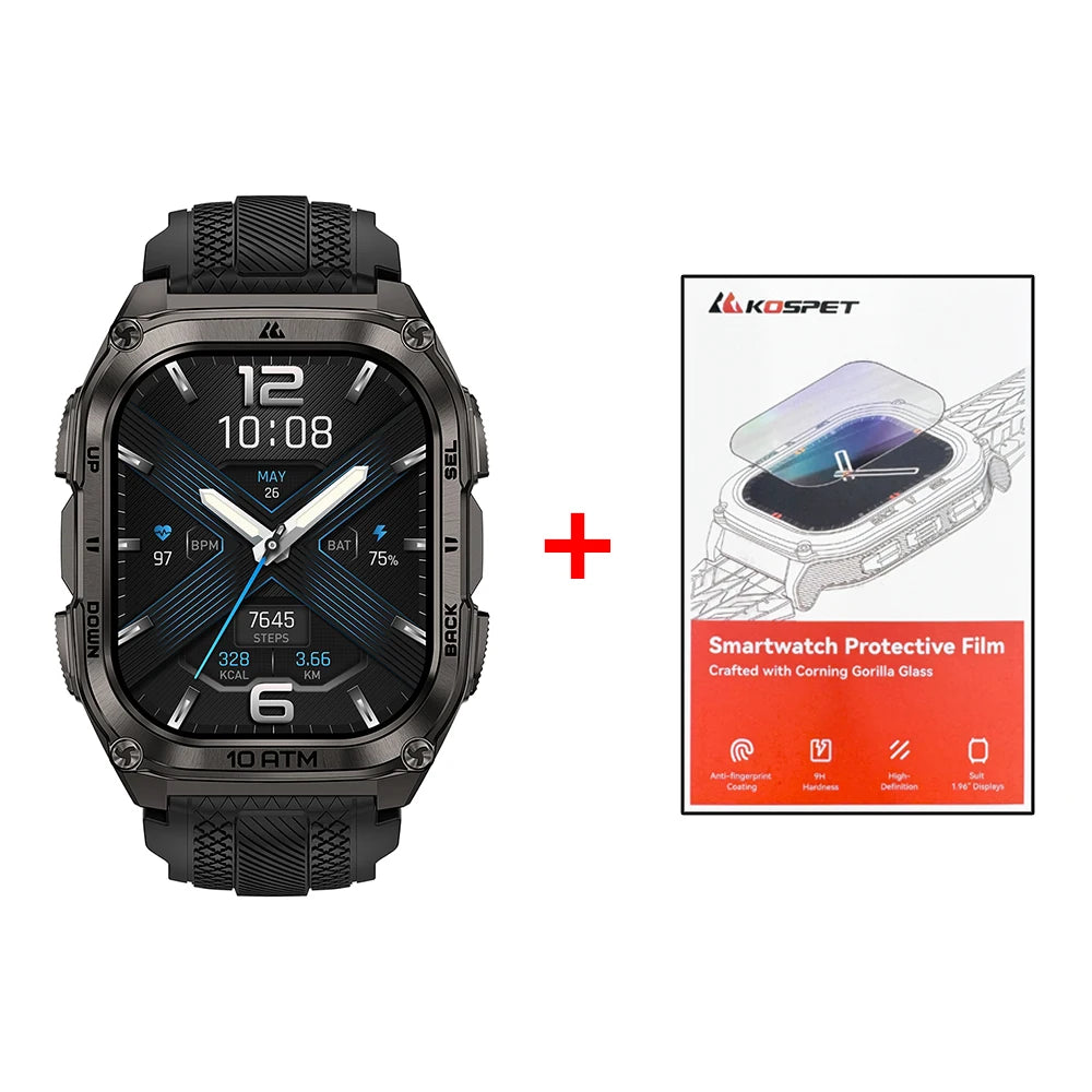 Tank M4 Smart Watch Stainless Steel 6-Sat GPS Offline Maps 10ATM Waterproof 45M Dive 24/7 Health Monitor for Android iOS