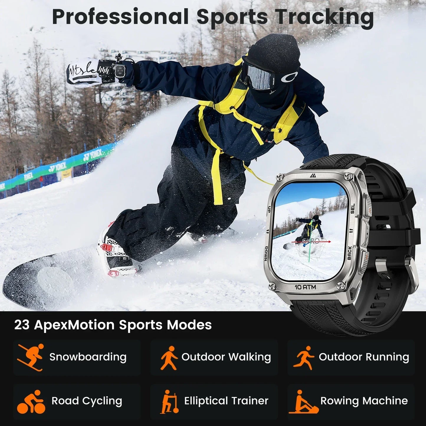 Tank M4 Smart Watch Stainless Steel 6-Sat GPS Offline Maps 10ATM Waterproof 45M Dive 24/7 Health Monitor for Android iOS