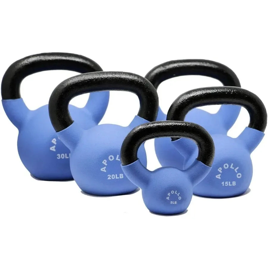 1Piece Neoprene Coated Solid Cast Iron Kettlebell for Strength Training and Functional Fitness Workouts Durable and NonSlip Sur