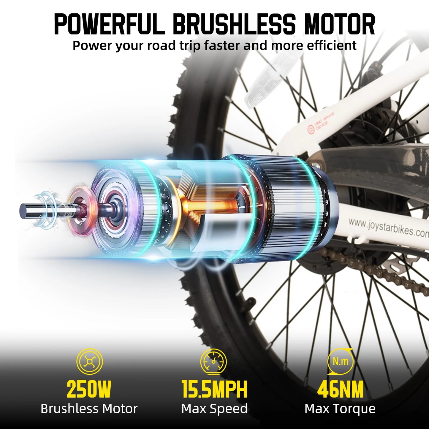 Electric Bike for Kids Teens Ages 7+ with 250W Motor, 15 Miles 15MPH Electric Mountain Bicycle Safe Mini E bikes