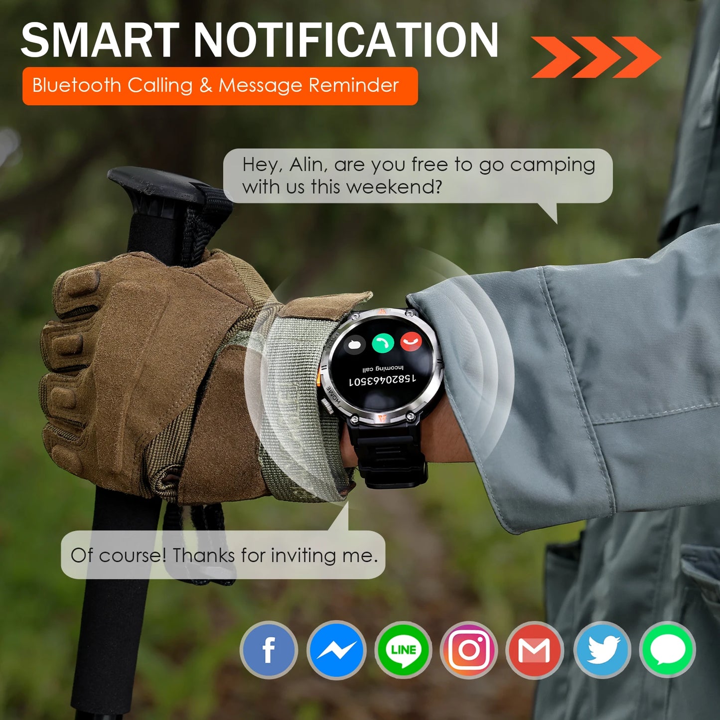 KE3 2025 New Bluetooth Call smartwatch for men Full Touch Screen With Health Monitor heart rate Flashlight Smart watch