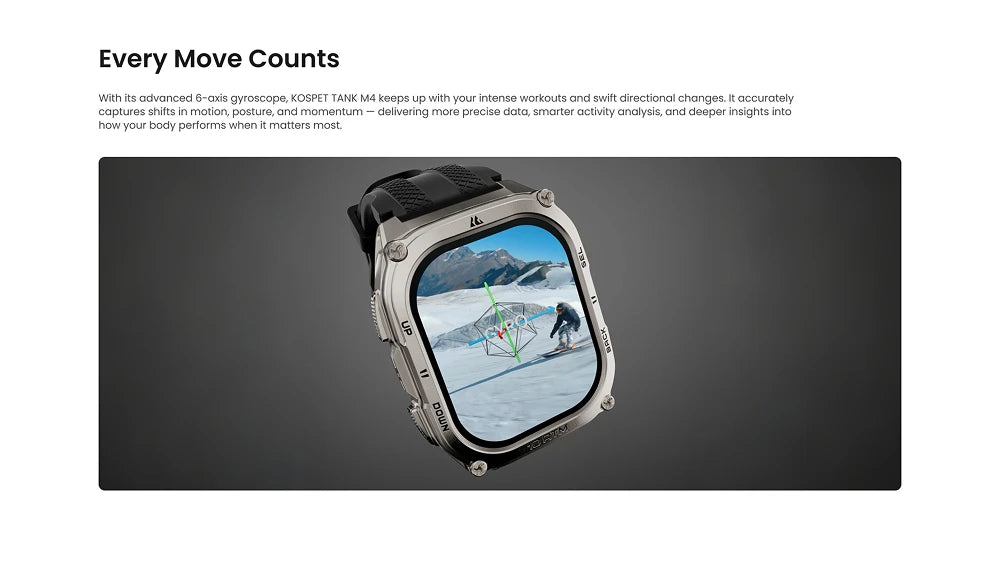 Tank M4 Smart Watch Stainless Steel 6-Sat GPS Offline Maps 10ATM Waterproof 45M Dive 24/7 Health Monitor for Android iOS