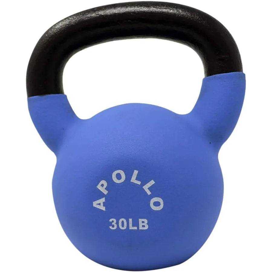 1Piece Neoprene Coated Solid Cast Iron Kettlebell for Strength Training and Functional Fitness Workouts Durable and NonSlip Sur