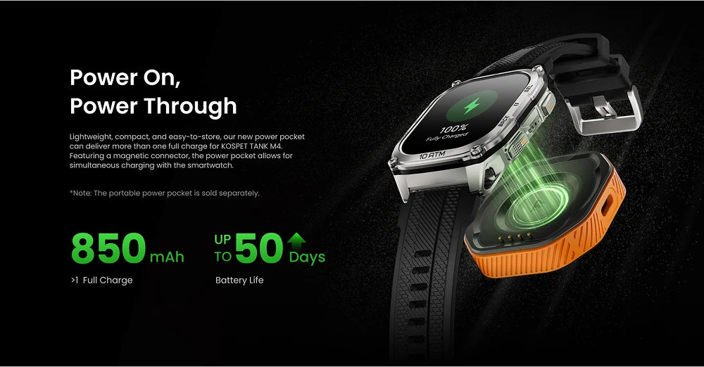 Tank M4 Smart Watch Stainless Steel 6-Sat GPS Offline Maps 10ATM Waterproof 45M Dive 24/7 Health Monitor for Android iOS