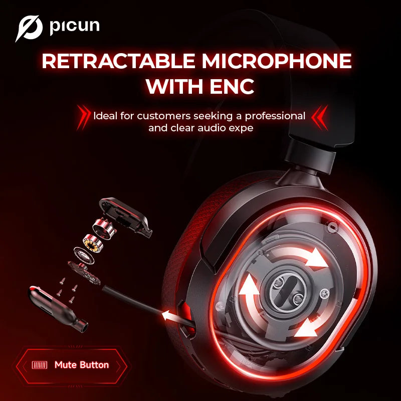 G2 2.4G Wireless Gaming Headset Bluetooth Headphones 5ms Low Latency 7.1 Surround ENC Mic For PC PS4 PS5 Phone Switch