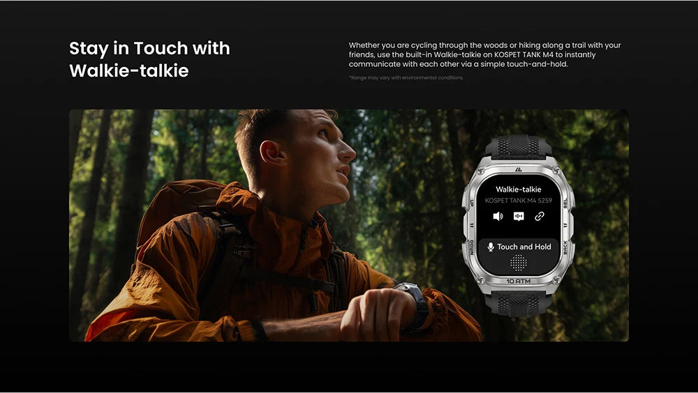Tank M4 Smart Watch Stainless Steel 6-Sat GPS Offline Maps 10ATM Waterproof 45M Dive 24/7 Health Monitor for Android iOS