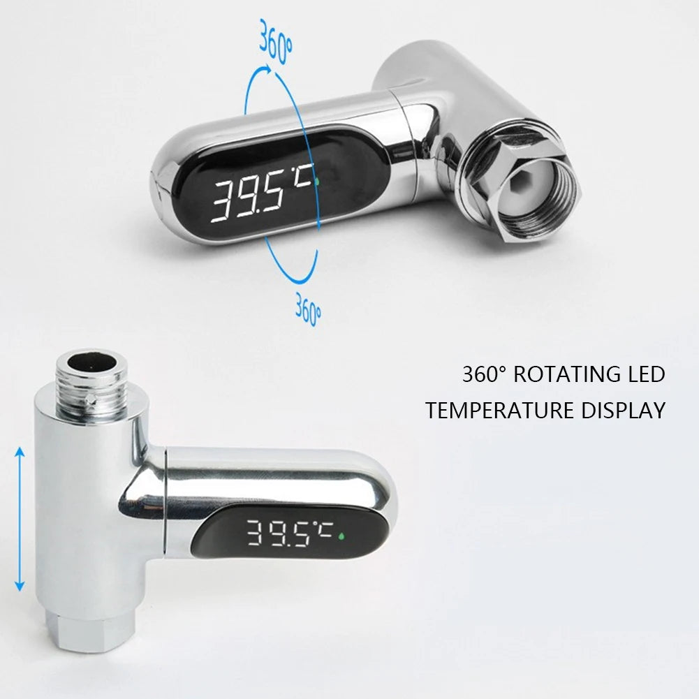 Baby Bath Water Temperature Monitor 360 Degree Rotate Electronic Water Thermometer Water Temperature Meter for Bathroom Shower